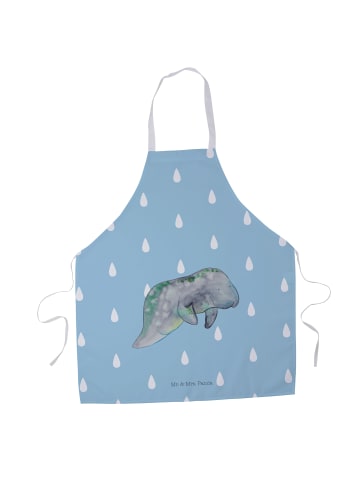 Mr. & Mrs. Panda Schürze Seekuh Chillen ohne Spruch in Blau Pastell