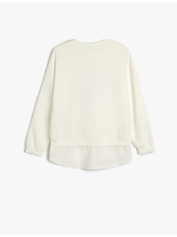 KOTON Sweatshirt in Ekru