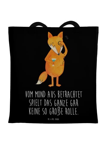 Mr. & Mrs. Panda Tragetasche Fuchs Lord mit Spruch in Schwarz