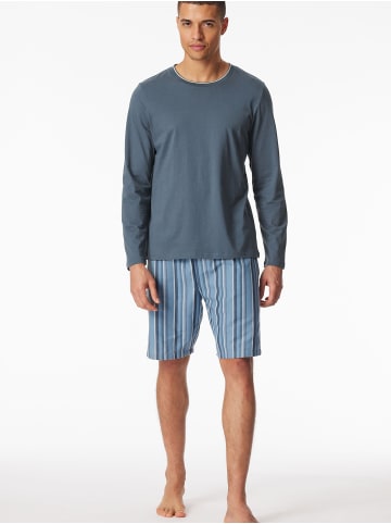 Schiesser Pyjamaoberteil Mix & Relax in Blau
