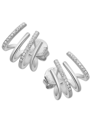 LOTUS silver Ohrringe Silber 925 Sterling Silber Zirkoniastein Ohrstecker