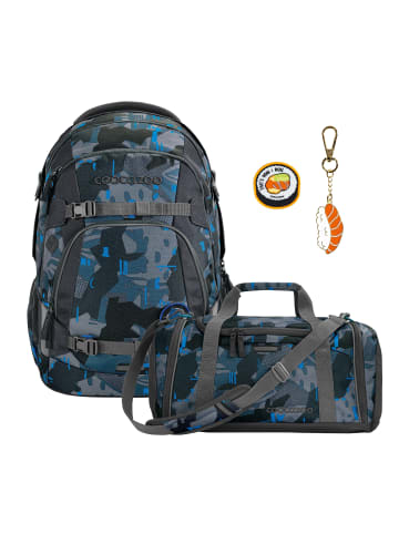 Coocazoo Schulrucksack-Set MATE Blue Craft   Sushi Love in Blau