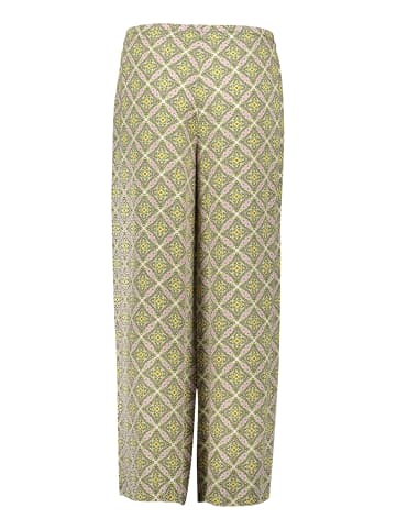 CARTOON Palazzo-Hose mit Gummizug in Grün/Violett