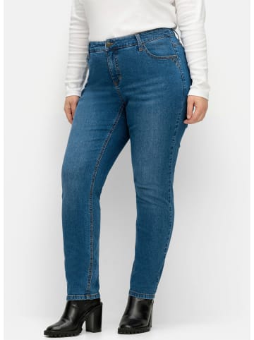 sheego 5-Pocket-Jeans in blue denim