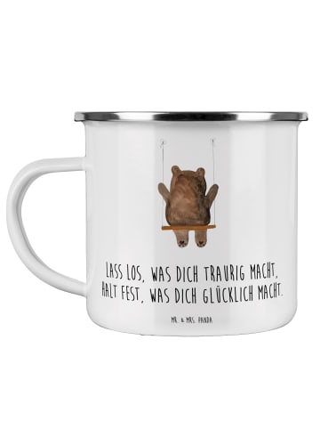 Mr. & Mrs. Panda Emaille Tasse Verluste betrauern und loslassen ... in Weiß
