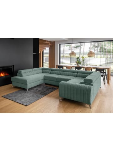 MF Design Luisa Recamiere Links in Grün -  (L) 202 x (B) 347 x (H) 92 cm