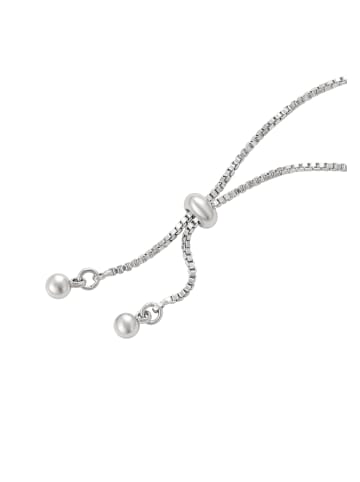 faina Women Box Chain Bracelet With Rhinestones in Silver