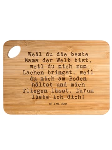 Mr. & Mrs. Panda Holzbrett Weil du die beste... mit Spruch in Braun