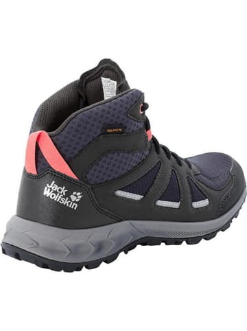 Jack Wolfskin Wanderschuhe Woodland 2 Texapore Mid in Schwarz-gemustert