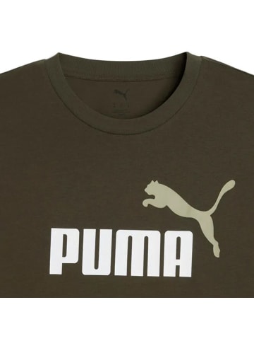 Puma T-Shirt 1er Pack in Dunkelgrün (Dark Olive)