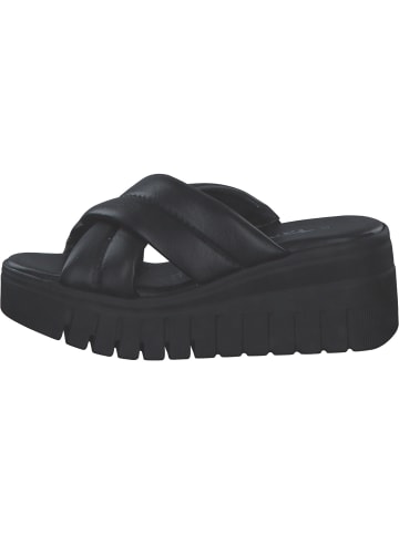 Tamaris Plateau-Pantoletten in BLACK LEATHER
