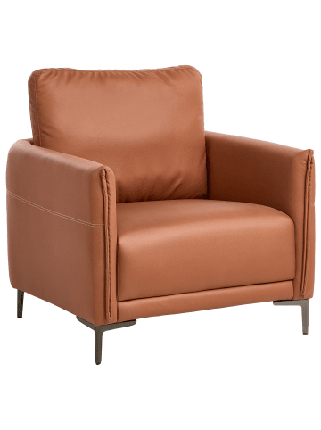 Beliani Sessel CILENS in Braun/Grau - (W) 85 x (H) 90 x (L) 82 cm