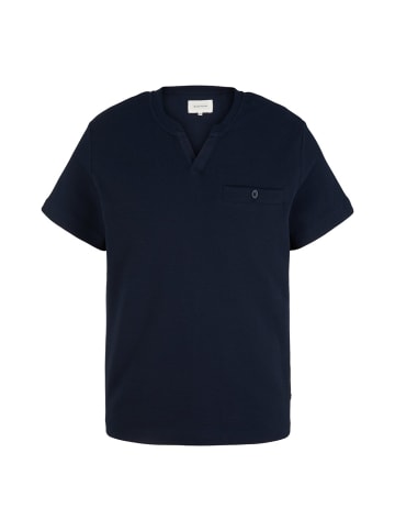 Tom Tailor T-Shirt STRUCTURED SERAFINO in Blau