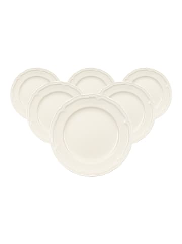 Villeroy & Boch 6er Set Frühstücksteller Manoir ø 20,7 cm weiß in weiß