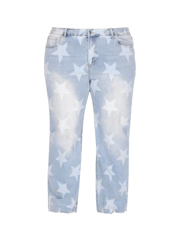 Swirly Plus Size Pants in light blue