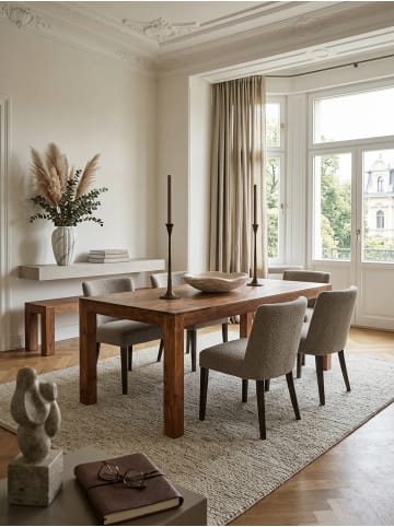 KADIMA DESIGN Esszimmertisch MUMBAI 200x100x76 cm Massivholz Esstisch in Massivholz