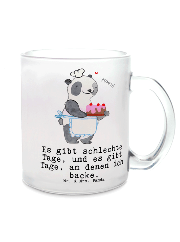 Mr. & Mrs. Panda Tasse Panda Backen mit Spruch in Transparent