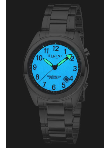 Regent Armbanduhr mit Leuchtzifferblatt Creme / Silber