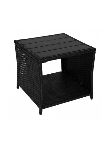 relaxdays Balkontisch in Schwarz - (B)45 x (H)40 x (T)45 cm