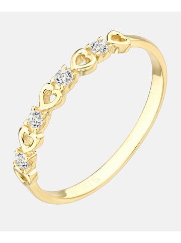 Vanlere Eternity-Ring aus 375 Gelbgold mit Zirkonia Herz-Design