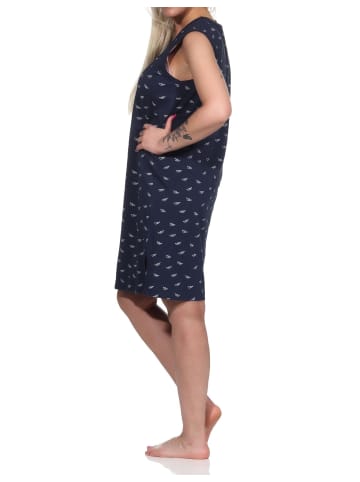 NORMANN Achselträger Nachthemd Strandkleid - 73460 in marine