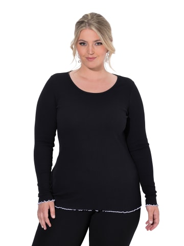 MIAMODA Langarmshirt in schwarz