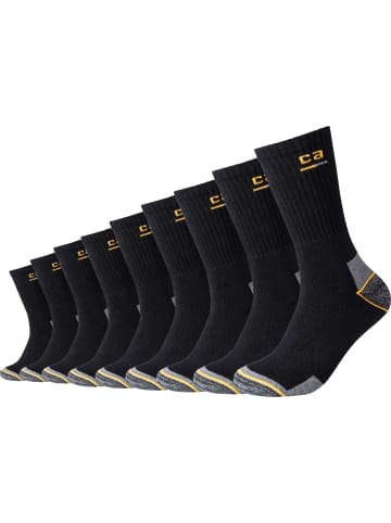 camano Unisex-Work-Socken 9 Paar in schwarz