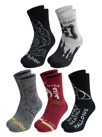 Harry Potter 5er Pack Harry Potter Socken Sneaker 40-45 in Mehrfarbig