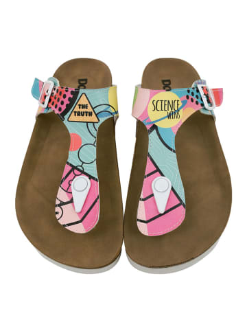 Dogo Lila Zehentrenner Sandalen - Science Wins in Mehrfarbig
