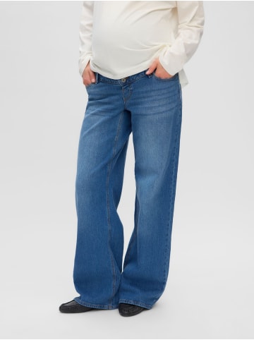 mama licious Umstandsjeans mit weitem Bein in Medium Blue Denim 1