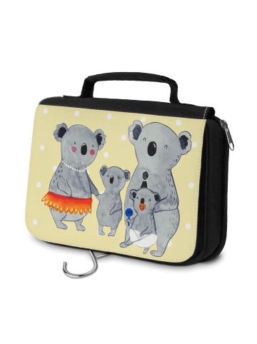 Mr. & Mrs. Panda Kosmetiktasche Koala Familie ohne Spruch in Gelb Pastell