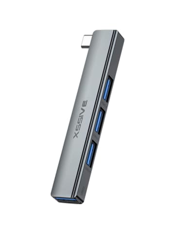 COFI 1453 Xssive 4in1 USB-Hub auf USB-C in Grau