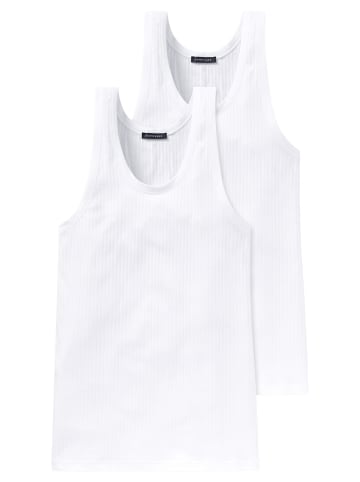 Schiesser Unterhemd / Tanktop Cotton Essentials Authentic in Weiß