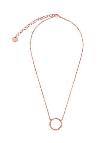 ANELY Halskette mit Ringanhänger filigran in Roségold