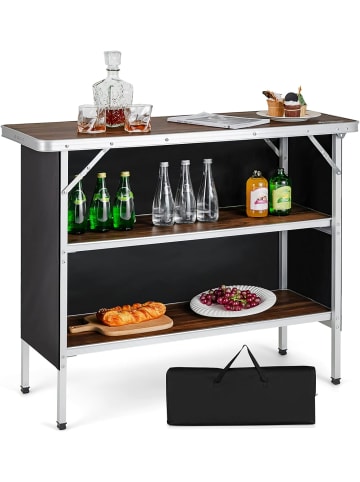 COSTWAY Campingschrank 110cm in Braun