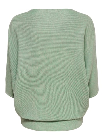 JACQUELINE de YONG Pullover Feinstrick Sweatshirt JDYNEW BEHAVE BATSLEEVE Sweater in Grün