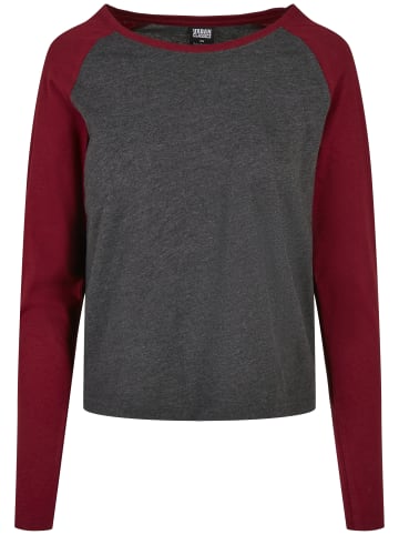 Urban Classics Long Sleeves in charcoal/burgundy