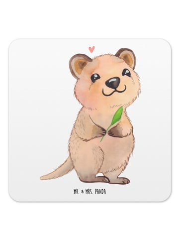 Mr. & Mrs. Panda Untersetzer Quokka Happy ohne Spruch in Weiß