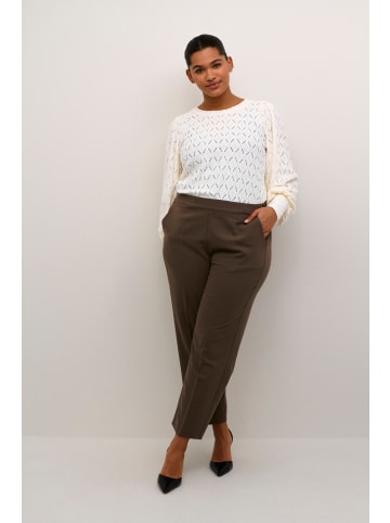 KAFFE curve Langarm-Bluse KCtina in Chalk