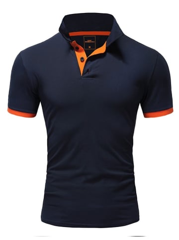 behype Poloshirt BASE in navy