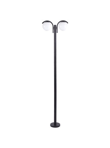 Beliani Außenlaterne KULSI in Schwarz - (W) 50 x (H) 205 x (L) 20 cm