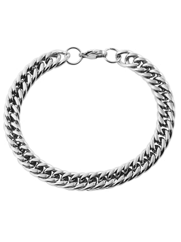 Adeliás Herren Armband aus Edelstahl 20 cm in silber