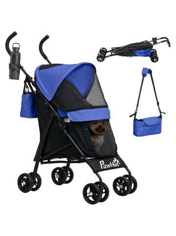 Pawhut Hundewagen 76L x 44B x 103H cm