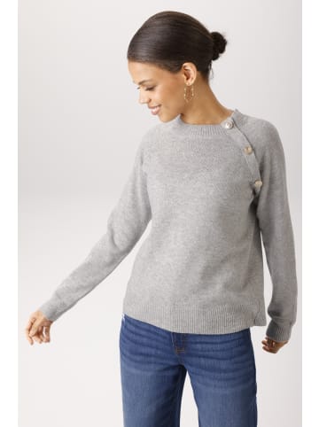Aniston CASUAL Strickpullover in hellgrau-meliert