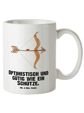 Mr. & Mrs. Panda Becher Sternzeichen Schütze mit Spruch in Weiß