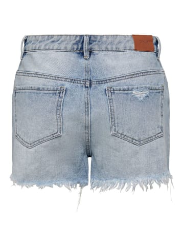 ONLY Kurze High Waist Denim Jeans Shorts Destroyed Design ONLPACY in Blau