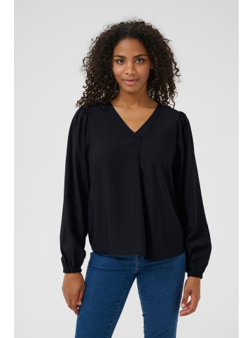Kaffe Langarm-Bluse KAlui Regular fit in Black Deep CC
