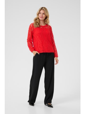 Cream Kurzarm-Bluse CRKit Regular fit in High Risk Red