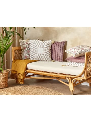 Beliani Dekokissen SETOSA in Bunt/Weiß/Rosa - (W) 45 x (H) 10 x (L) 45 cm