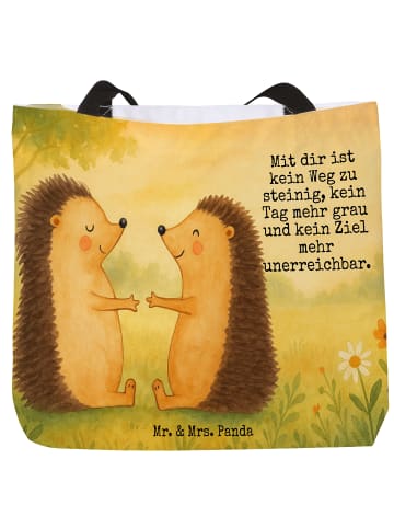 Mr. & Mrs. Panda Shopper Igel Liebe Design mit Spruch in Weiß